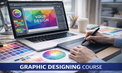 Graphic designing course showcasing creative design, digital illustration, and visual communication skills