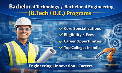 Bachelor of Technology and Bachelor of Engineering programs in India with top specializations and career opportunities